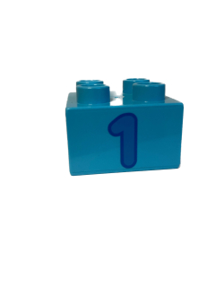 Lego Duplo kostka s číslem 1
